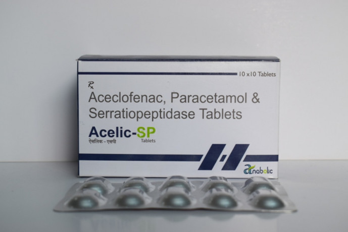 Aceclofenac 100 mg+Paracetamol 325 mg SERRATIONPEPTIDASE15MG 1