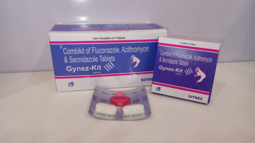 Combikit of fluconazole azithromycin and secnidazole tablets 1