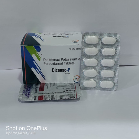 Diclofenac sodium 50mg+Paracetamol 325 mg 1