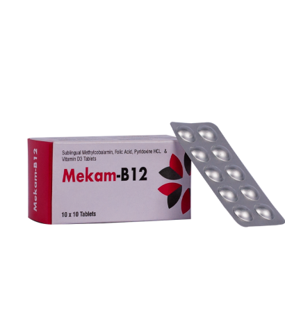 Sublingual Methylcobalamin+ Folic Acid + Pyridoxine HCL & Vitamin D3 Tablet 1