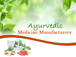 Top Ayurvedic Medicine Manufacturing Company
