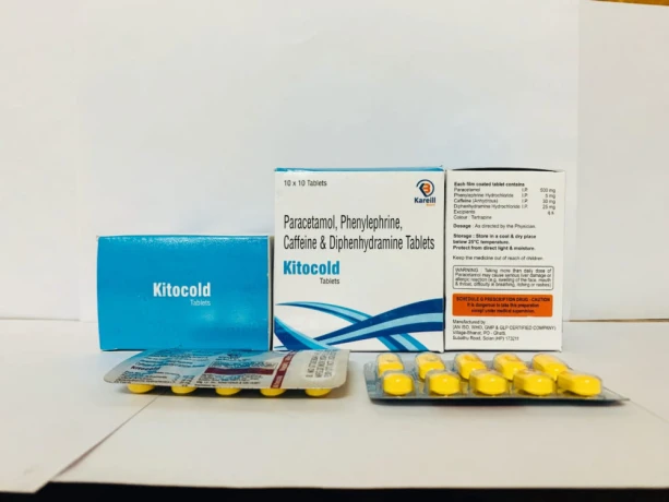 Paracetamol 500mg + Phenylephrine hydrochloride 5MG + Caffeine 30mg + Diphenhydramine 25mg 1