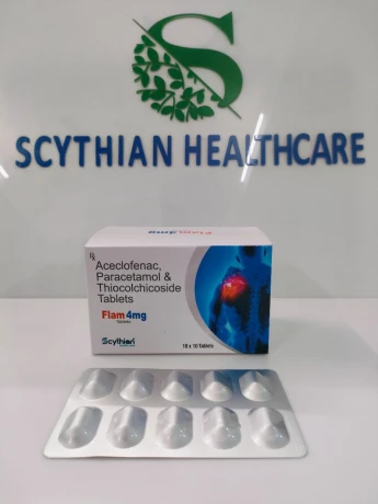 Aceclofenac 100mg +paracetamol 325mg +thiocolchicoside 4mg 1