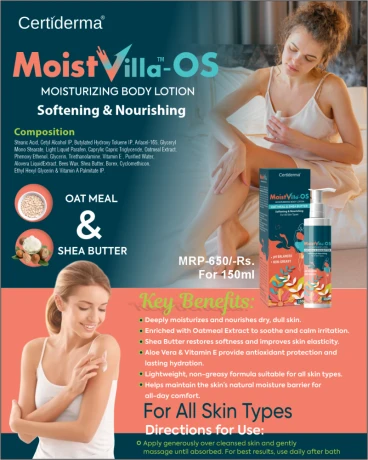 Certiderma Moistvilla Deep Moisturizing Cream with Glycerin, Shea Butter & Aloe Vera for Long-Lasting Skin Hydration 1