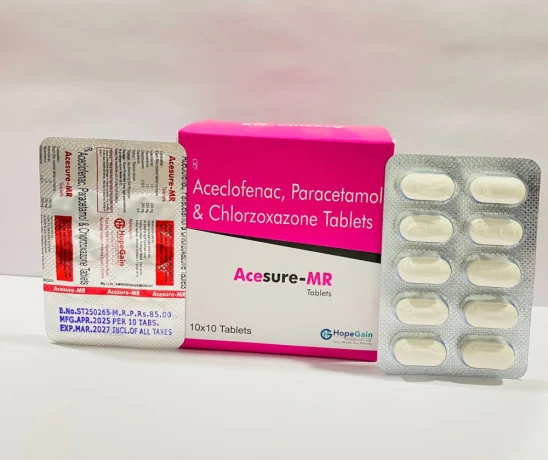 Aceclofenac Paracetamol Chlorzoxazone Tablets 1