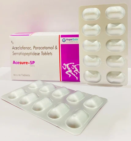 Aceclofenac Paracetamol Serratiopeptidase Tablets 1