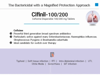 Cefixime 100 mg Dispersible Tablet