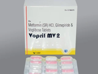 Glimepiride 2mg+Metformin 500mg+voglibose 0.2mg