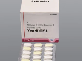 Glimepiride 2mg+Metformin 500mg+voglibose 0.3mg