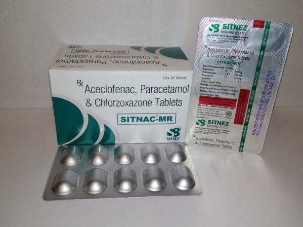 Aceclofenac Paracetamol and Chlorzoxazone tablets 1