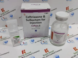 Ceftriaxone 1gm + sulbactum 500mg injection