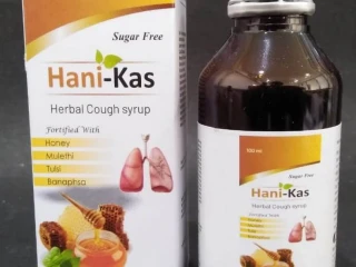 HANI-KAS... HERBAL COUGH SYRUP......Fortified With Honey * Mulethi * Tulsi * Banaphsa