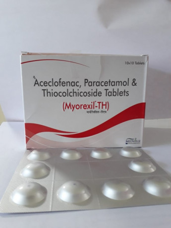 Aceclofrnac ,Paracetamol & Thiochochecoside tab Franchise Pan India 1