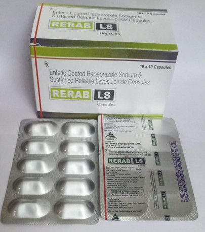 RERAB LS ( Enteric Coated Rabeprazole Sodium & Sustained Release Levosulpiride Capsules) 1