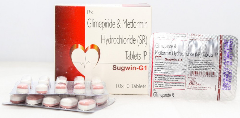 Glimepiride IP 1 Mg+ Metformin Hcl 500 Mg (SR) Tablets 1