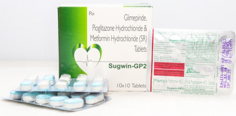 Glimepiride 2 Mg+Pioglitazone Hcl IP 15 Mg +Metformin Hcl IP 500 Mg (SR)Tab 1
