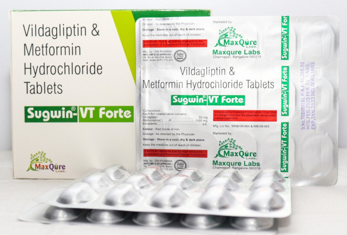 Vildagliptin 50 Mg + Metformin HCI IP 1000 Mg Tablets 1