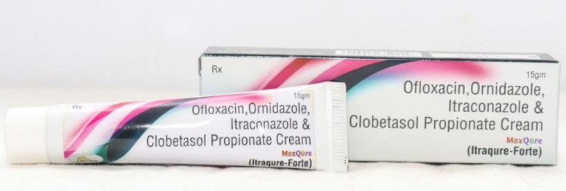 Ofloxacin IP 0.75%+Orindazole IP 2.0%+Itraconazole USP 1.0%+Clobetasol Propionate IP 0.05%+Methylparaben IP 0.2%+Propylparaben IP 0.02% Cream 1