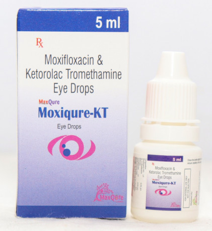 Moxifloxacin Hci IP 0.5% +Ketorlac Tromethamine IP 0.5% Sterile Aqueous Base q,s 1