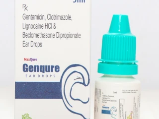 Gentamicin Sulphate IP 0.3%+ Beclomethasone Dipropionate IP 0.025%+Clotrimazole IP 1%+ Lignocaine IP 2%