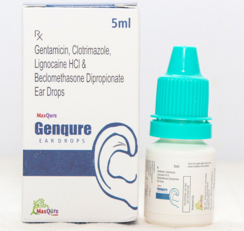 Gentamicin Sulphate IP 0.3%+ Beclomethasone Dipropionate IP 0.025%+Clotrimazole IP 1%+ Lignocaine IP 2% 1
