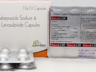 Rabeprazole Sodium IP (As Enteric Coated Pellets) 20Mg + Levosulpiride (SR) 75Mg Capsules