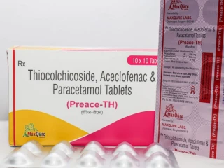 Aceclofenac IP 100 Mg+ Paracetamol IP 325 Mg +Thiocolchicoside IP 4 Mg Tablets