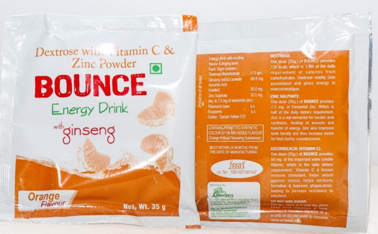 Dextrose With Vitamin C , Zinc , And Ginseng. 4