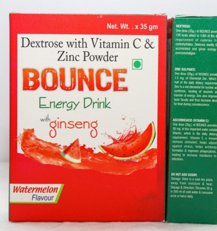 Dextrose With Vitamin C , Zinc , And Ginseng. 1