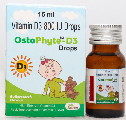 Vitamin D3 IP 800 I.U Drops (Butterscotch flavour) 1