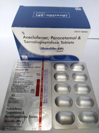 Pharma Franchise Aceclofenac Paracetamol & Serratiopeptidase Tablets 1