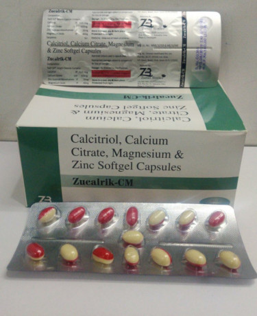 Calcium Citrate 425mg Magnesium 40mg Zinc 20mg Calcitriol 0.25mcg 1