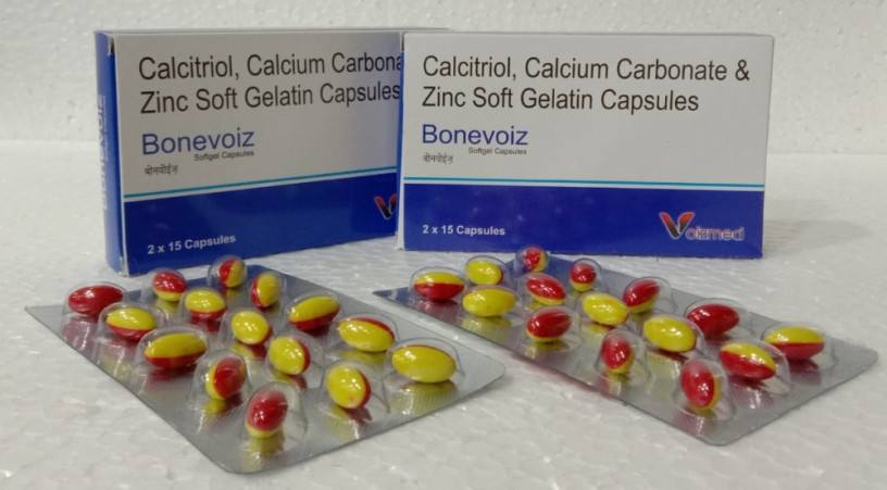 Calcium Carbonate 500mg+Calcitriol .25mcg+Zinc Sulphate 7.5mg 1