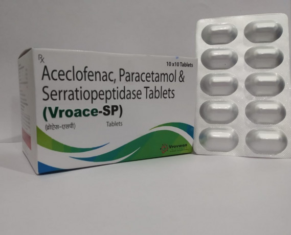 Aceclofenac 100mg ,Paracetamol 325mg & Serratiopeptidase 15mg 1
