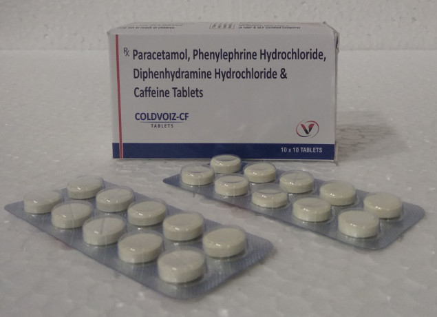Phenylepherine 5 mg+Caffeine 30 mg+Diphenhydramine 25 mg+Paracetamol 325 mg 1
