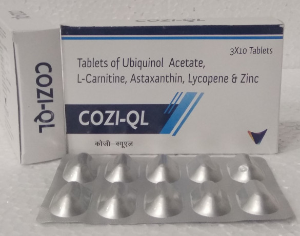 Ubiquinol Acetate (Reduced COQ10)+L-Carnitine 1000mg+Astaxanthin 16mg+Lycopene 2.5mg+zinc12.5mg ANTIOXIDANT 1