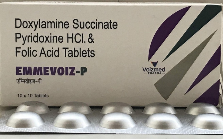 Doxylamine Succinate 10 mg + Pyridoxine Hydrochloride 10 mg + Folic Acid 2.5 mg 1