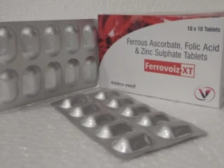 Ferrous ascorbate 100 mg(elemental Iron)+ Folic acid 1.5 mg+Zinc Sulphate 22.5 mg IRON+B6+B12