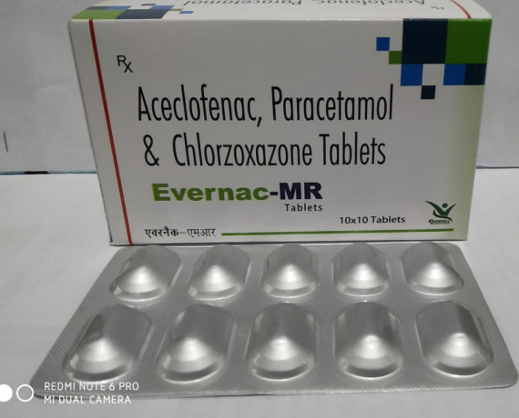 Aceclofenac and Paracetamol and Chlorzoxazone Tablets 1