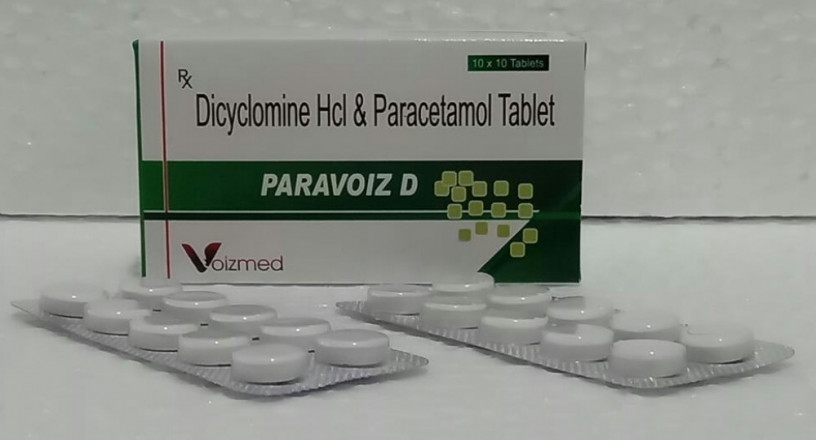 Dicyclomine 20 mg+Paracetamol 325 mg 1