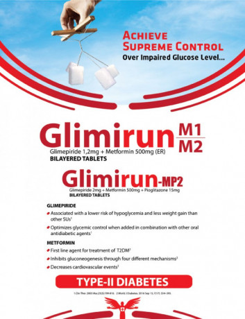 GLIMIPRIDE 2 MG+METFORMIN 500 MG +PIOGLITAZONE 15 MG (ER) BILAYERED TABLET 2