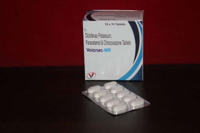 Dicolfenac sodium 50mg+Paracetamol 325 mg+Chlorzoxazone 250 mg 1