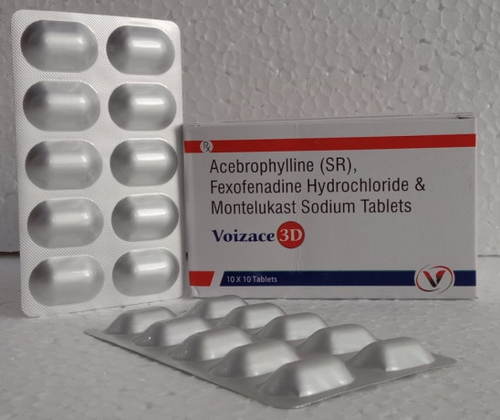 Acebrophyllin 200 mg+Fexofenadine 120 mg+Montelukast 10mg 1