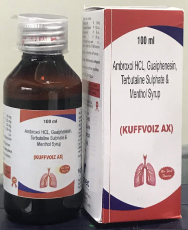 Ambroxol 30 mg+Terbutaline 1.25mg +Guaiphenesin 50 mg+Menthol 2.5 mg 1
