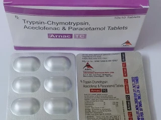 Trypsin chymotrypsin Aceclofenac Paracetamol at best price